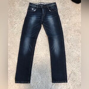 Bikkembergs navy blue jeans with bikkembergs writing for kids